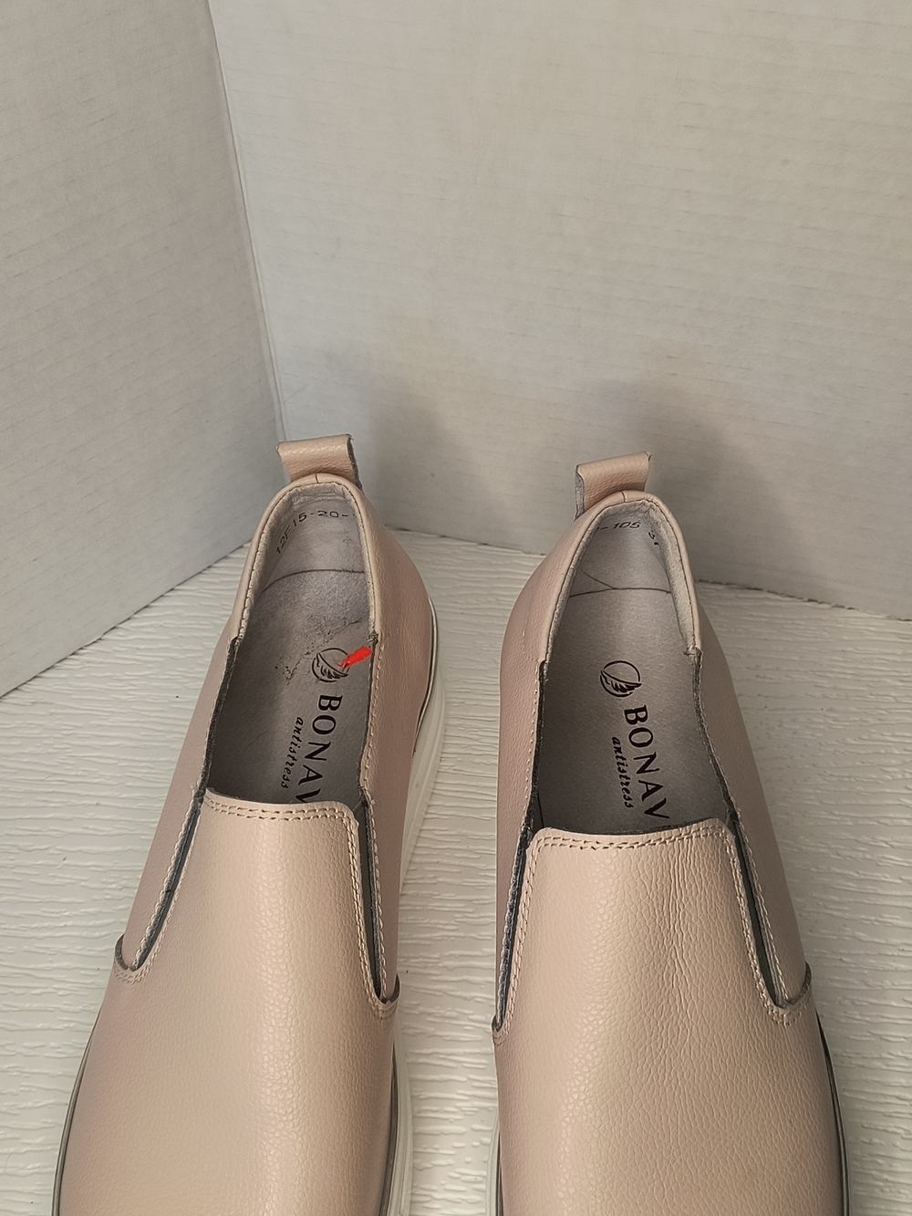 BONAVIA Slip-On Sneakers in Blush Beige